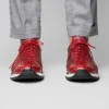 New Marco di Milano Scanno Ostrich Quill Sneakers Antique Red AntiqueRed