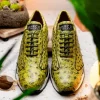 Sale Marco di Milano Scanno Ostrich Quill Sneakers Antique Green AntiqueGreen