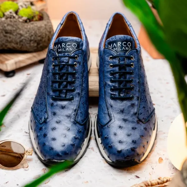 marco_di_milano_scanno_os_6-8.webp Clearance Marco di Milano Scanno Ostrich Quill Sneakers Antique Navy AntiqueNavy