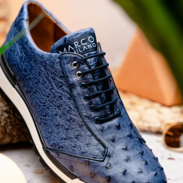 marco_di_milano_scanno_os_7-8.webp Clearance Marco di Milano Scanno Ostrich Quill Sneakers Antique Navy AntiqueNavy