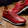 New Marco di Milano Scanno Ostrich Quill Sneakers Antique Red AntiqueRed