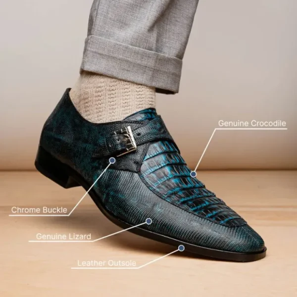 marco_di_milano_toluca_cr_10.webp Cheap Marco di Milano Toluca Crocodile & Lizard Monk Strap Blue / Black