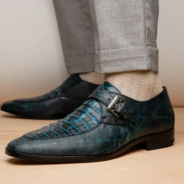 marco_di_milano_toluca_cr_11.webp Cheap Marco di Milano Toluca Crocodile & Lizard Monk Strap Blue / Black