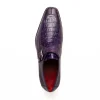 Discount Marco di Milano Toluca Crocodile & Lizard Monk Strap Purple