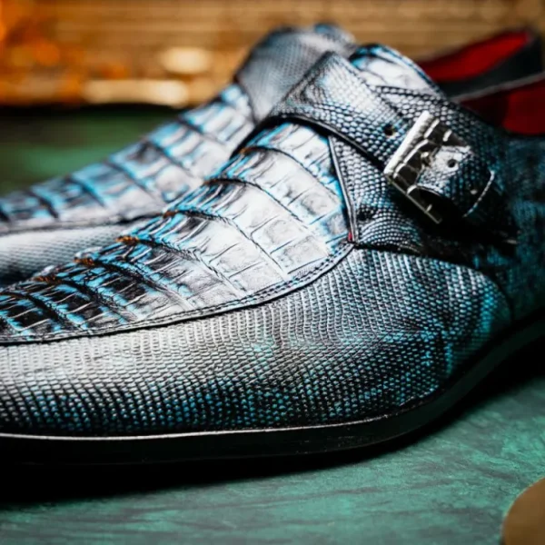 marco_di_milano_toluca_cr_8.webp Cheap Marco di Milano Toluca Crocodile & Lizard Monk Strap Blue / Black