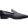 Best Sale Marco di Milano Trento Caiman Crocodile Loafers Navy