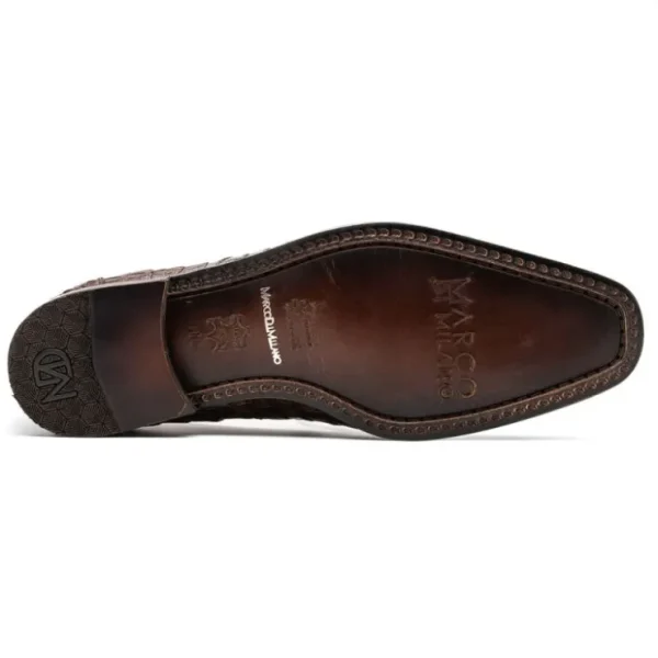 Hot Marco di Milano Trento Caiman Crocodile Loafers Brown