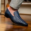 Best Sale Marco di Milano Trento Caiman Crocodile Loafers Navy
