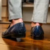 Best Sale Marco di Milano Trento Caiman Crocodile Loafers Navy
