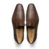 Hot Marco di Milano Trento Caiman Crocodile Loafers Brown