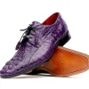 Hot Marco di Milano Tulum Caiman Crocodile Derby Purple