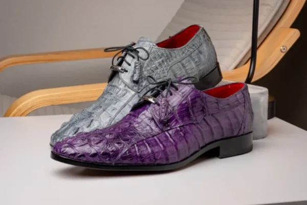 Hot Marco di Milano Tulum Caiman Crocodile Derby Purple