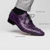 Hot Marco di Milano Tulum Caiman Crocodile Derby Purple