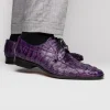 Hot Marco di Milano Tulum Caiman Crocodile Derby Purple