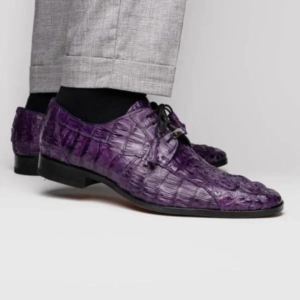 Hot Marco di Milano Tulum Caiman Crocodile Derby Purple