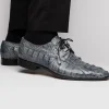 Best Sale Marco di Milano Tulum Caiman Crocodile Derby Grey