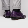 Hot Marco di Milano Tulum Caiman Crocodile Derby Purple