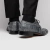 Best Sale Marco di Milano Tulum Caiman Crocodile Derby Grey