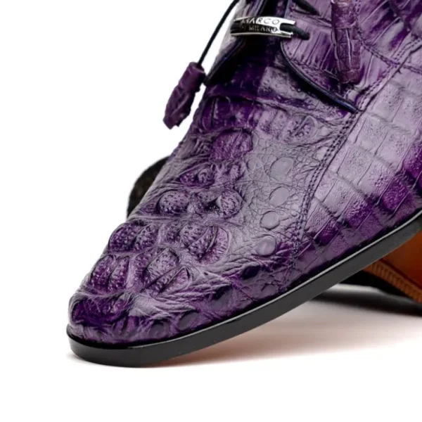 Hot Marco di Milano Tulum Caiman Crocodile Derby Purple