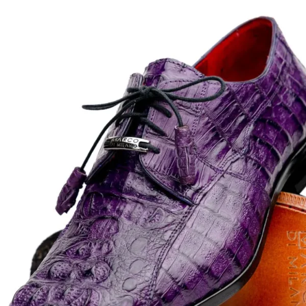 Hot Marco di Milano Tulum Caiman Crocodile Derby Purple