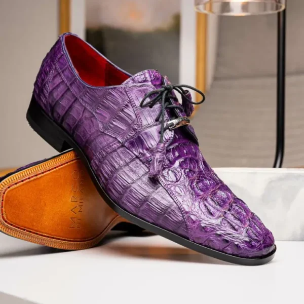 Hot Marco di Milano Tulum Caiman Crocodile Derby Purple