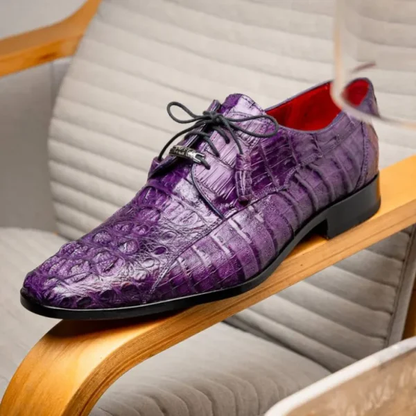 Hot Marco di Milano Tulum Caiman Crocodile Derby Purple