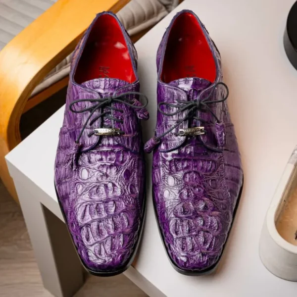 Hot Marco di Milano Tulum Caiman Crocodile Derby Purple
