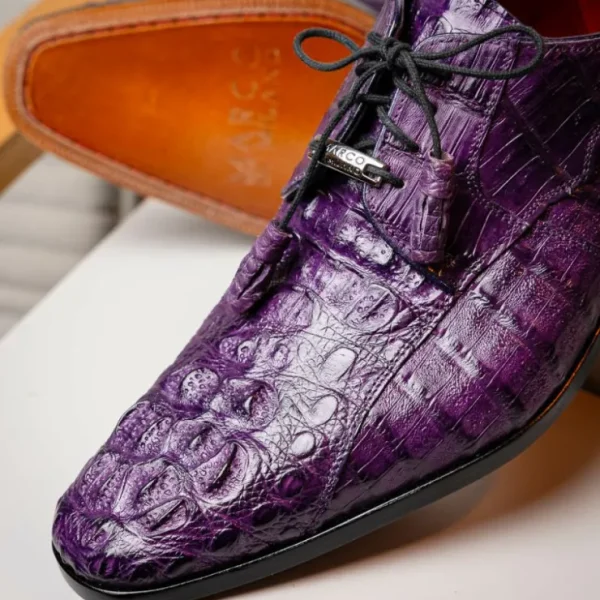 Hot Marco di Milano Tulum Caiman Crocodile Derby Purple