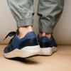 Hot Marco di Milano Verona Python & Calfskin Sneakers Navy