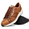 Sale Marco di Milano Verona Python & Calfskin Sneakers Honey