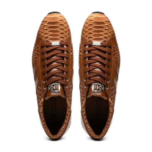 Sale Marco di Milano Verona Python & Calfskin Sneakers Honey