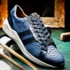 Hot Marco di Milano Verona Python & Calfskin Sneakers Navy