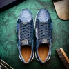 Hot Marco di Milano Verona Python & Calfskin Sneakers Navy