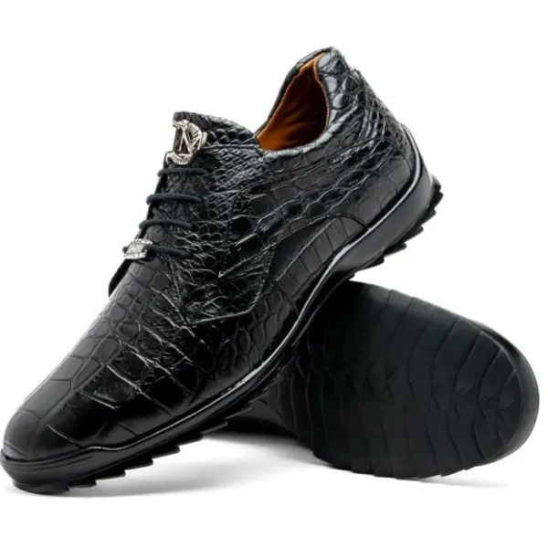 marco_di_milano_vulcan_al_1.webp Fashion Marco di Milano Vulcan Alligator Sneakers Black