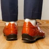 Best Sale Marco di Milano Vulcan Alligator Sneakers Honey