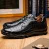 Fashion Marco di Milano Vulcan Alligator Sneakers Black