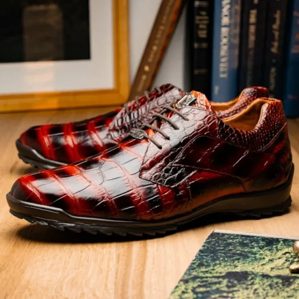 Outlet Marco di Milano Vulcan Alligator Sneakers Rustic Cognac RusticCognac