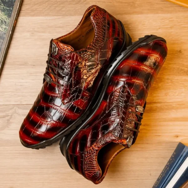 Outlet Marco di Milano Vulcan Alligator Sneakers Rustic Cognac RusticCognac