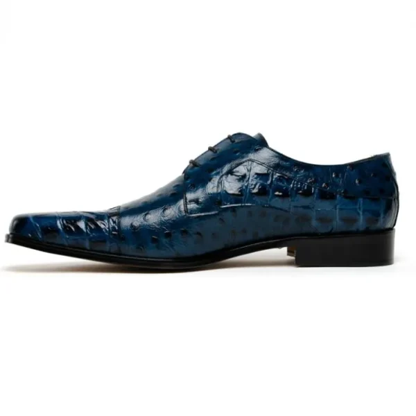 maseratti_assenzio__embos_1.webp Outlet Maseratti Assenzio 3012 Embossed Crocodile & Ostrich Derby Shoes Blue