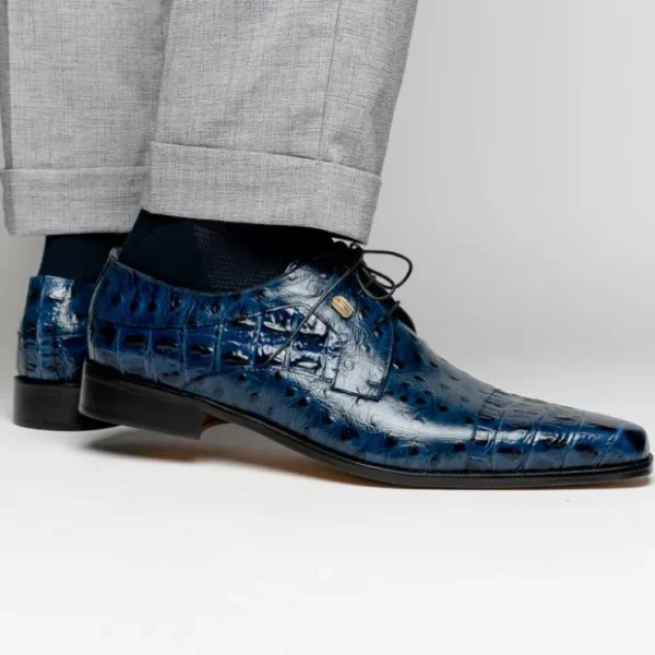 maseratti_assenzio__embos_16.webp Outlet Maseratti Assenzio 3012 Embossed Crocodile & Ostrich Derby Shoes Blue