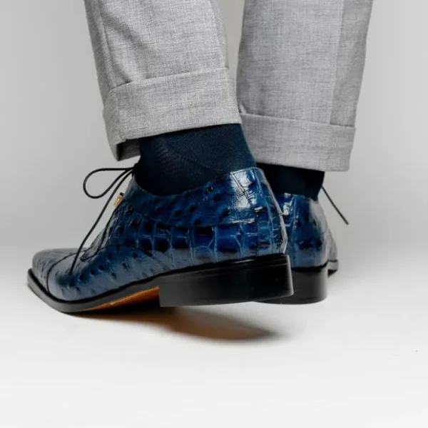 maseratti_assenzio__embos_17.webp Outlet Maseratti Assenzio 3012 Embossed Crocodile & Ostrich Derby Shoes Blue