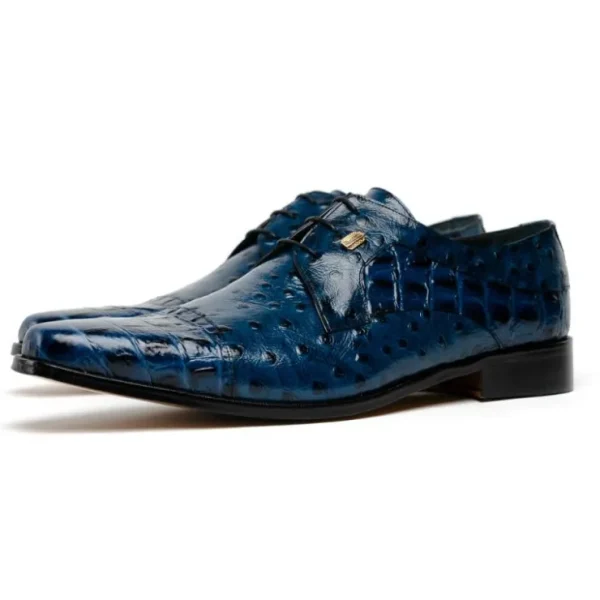 maseratti_assenzio__embos_4.webp Outlet Maseratti Assenzio 3012 Embossed Crocodile & Ostrich Derby Shoes Blue