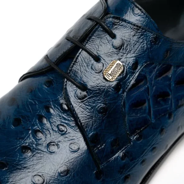 maseratti_assenzio__embos_5.webp Outlet Maseratti Assenzio 3012 Embossed Crocodile & Ostrich Derby Shoes Blue