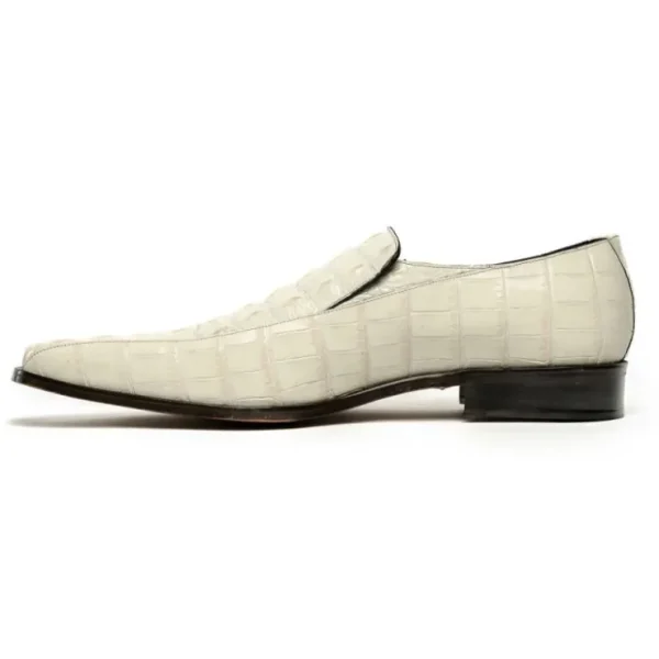 Store Maseratti Moda II 3008 Embossed Crocodile & Caiman Loafers Oryx