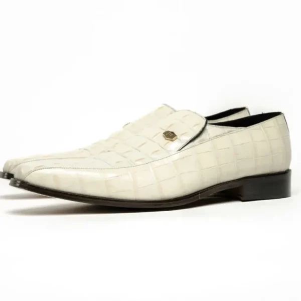 Store Maseratti Moda II 3008 Embossed Crocodile & Caiman Loafers Oryx