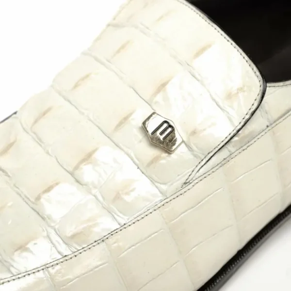 Store Maseratti Moda II 3008 Embossed Crocodile & Caiman Loafers Oryx