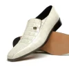 Store Maseratti Moda II 3008 Embossed Crocodile & Caiman Loafers Oryx