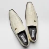 Store Maseratti Moda II 3008 Embossed Crocodile & Caiman Loafers Oryx