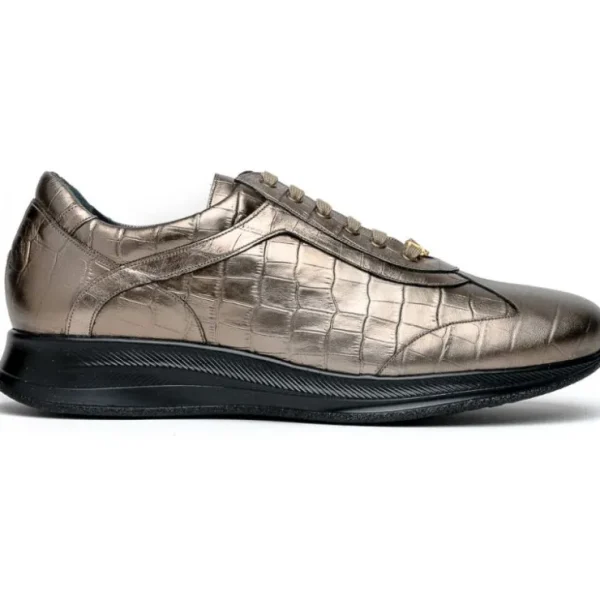 Clearance Maseratti Vidal 6002 Embossed Crocodile Sneakers (Limited Edition) Gold