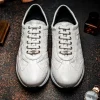 Clearance Maseratti Vidal 6002 Embossed Crocodile / Caiman / Ostrich Sneakers White